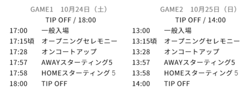 スケジュール